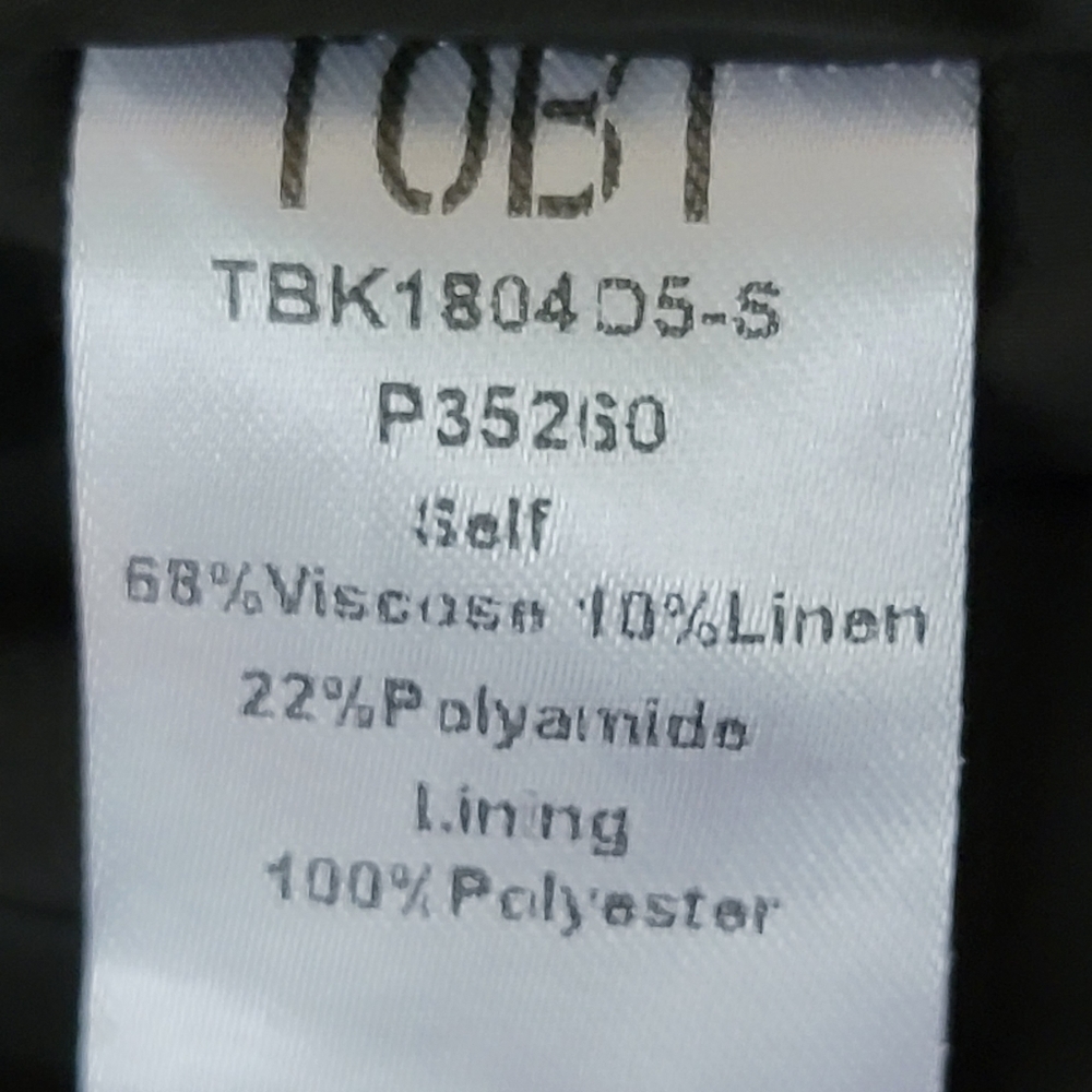 Tobi black gray high waidted stripe faux wrap lined skort size medium - Picture 6 of 7